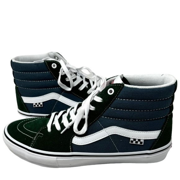 VANS Sk8-Hi Skate Sneakers Suede Canvas Green Black Men Size Casual VN0A5FCCBD6 - Picture 2 of 9